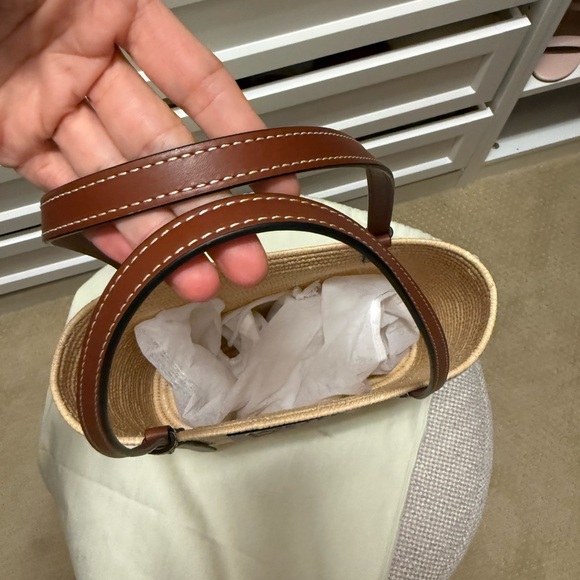 LOEWE
Raffia Small Square Basket Tote Bag Natural Tan - Picture 7 of 7